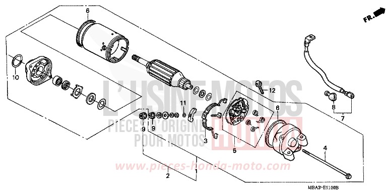 MOTEUR DE DEMARRAGE de Shadow Aero PEARL PARAGON PURPLE (P20E) 1998
